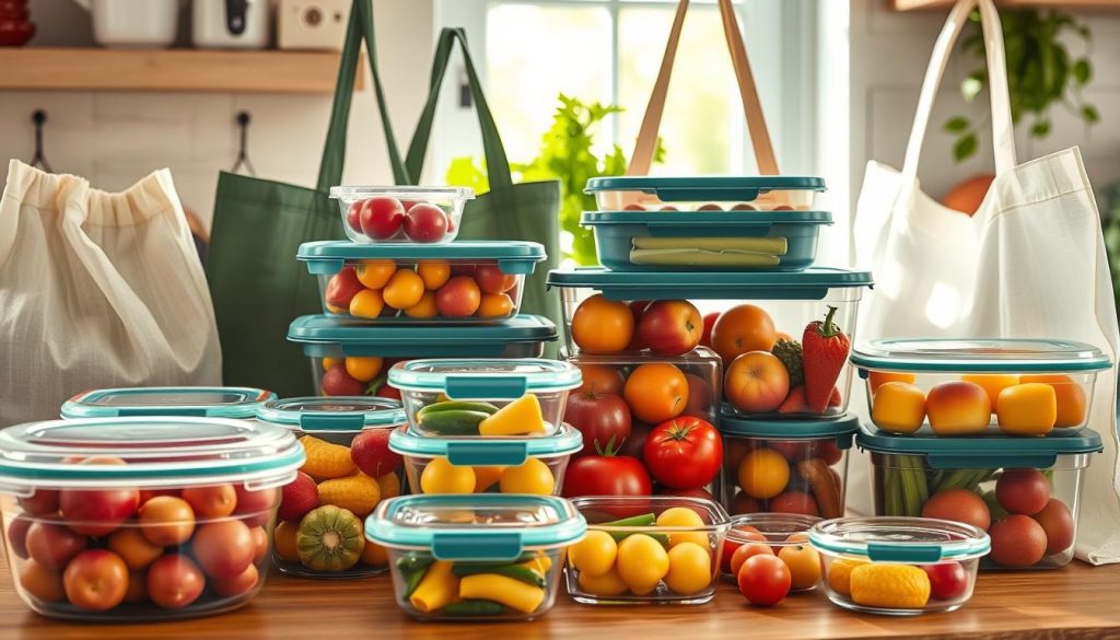 Reusable containers for food storage