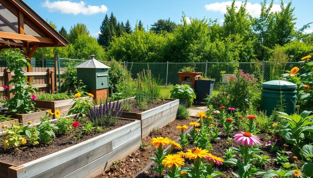 Organic farming techniques in home garden