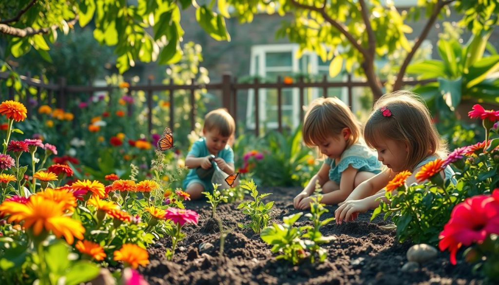 Kids gardening for nature-based learning