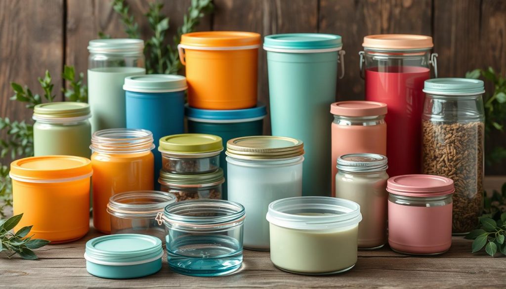 Reusable containers for zero waste shopping