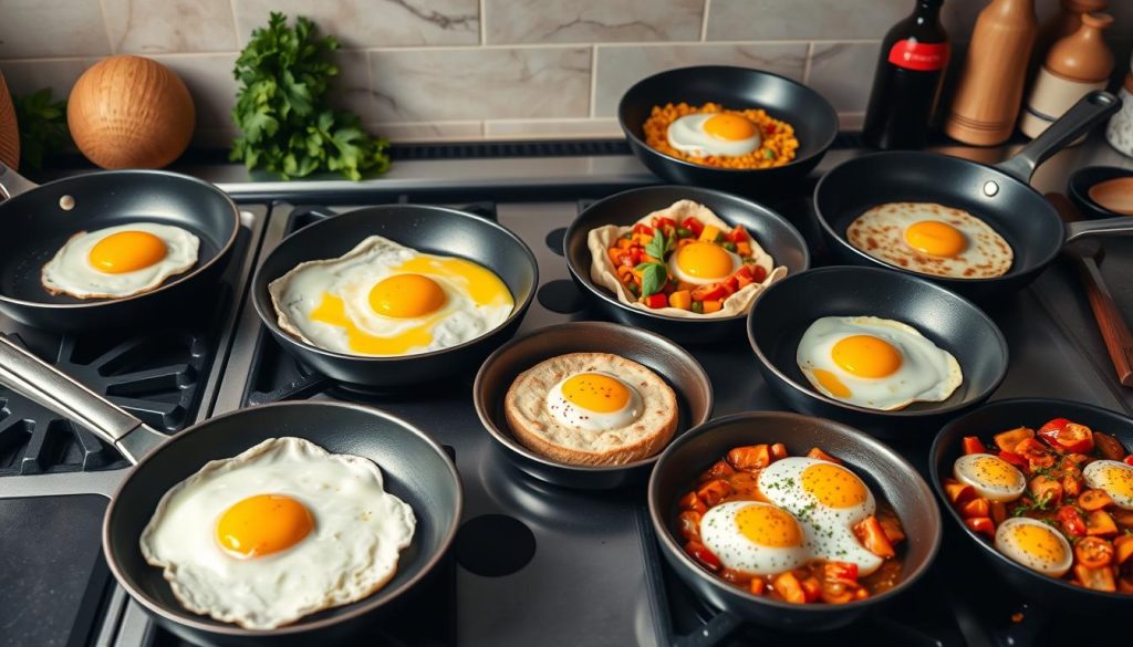 Diverse Egg Frying Methods