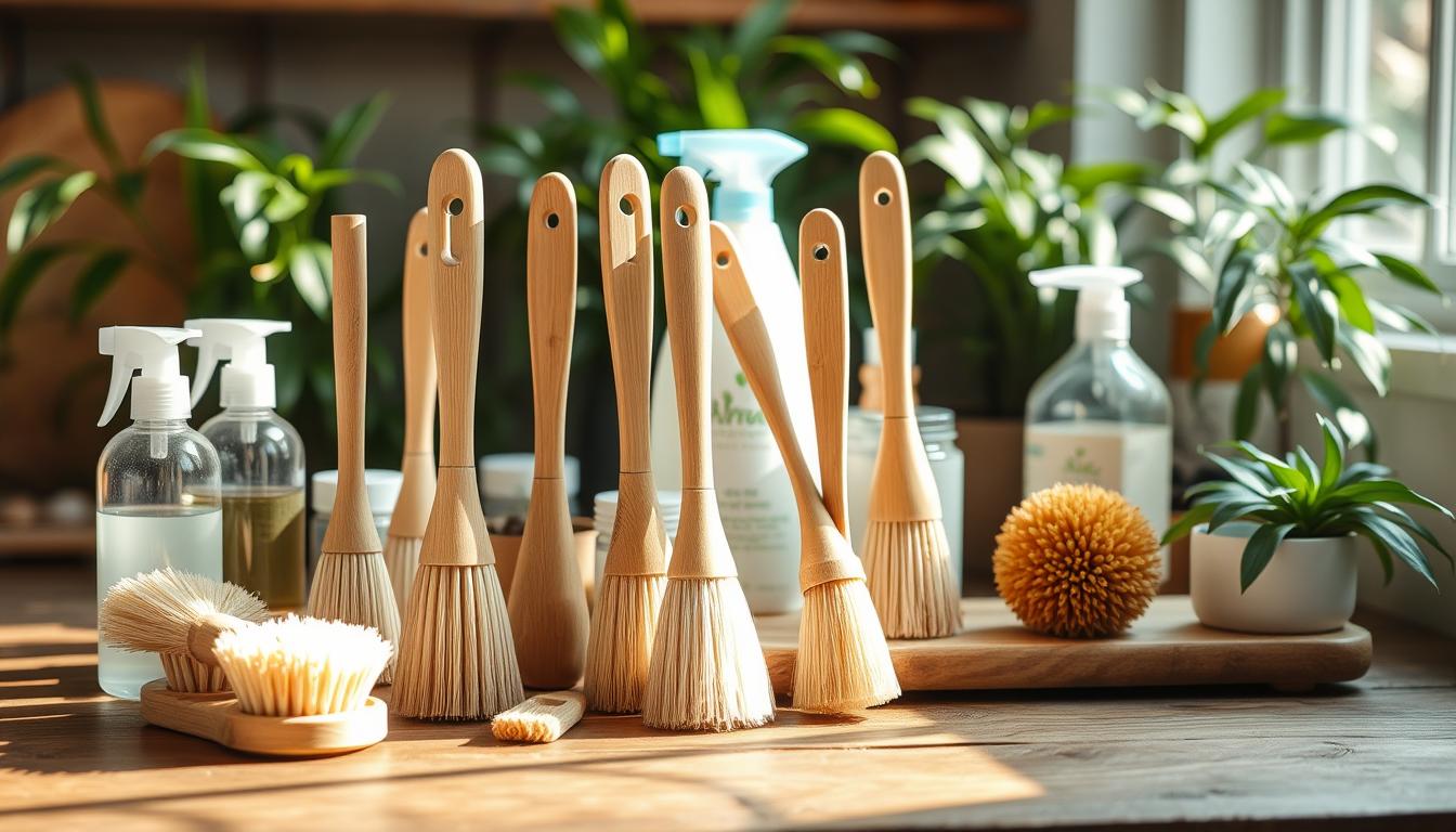 Bamboo dish brushes