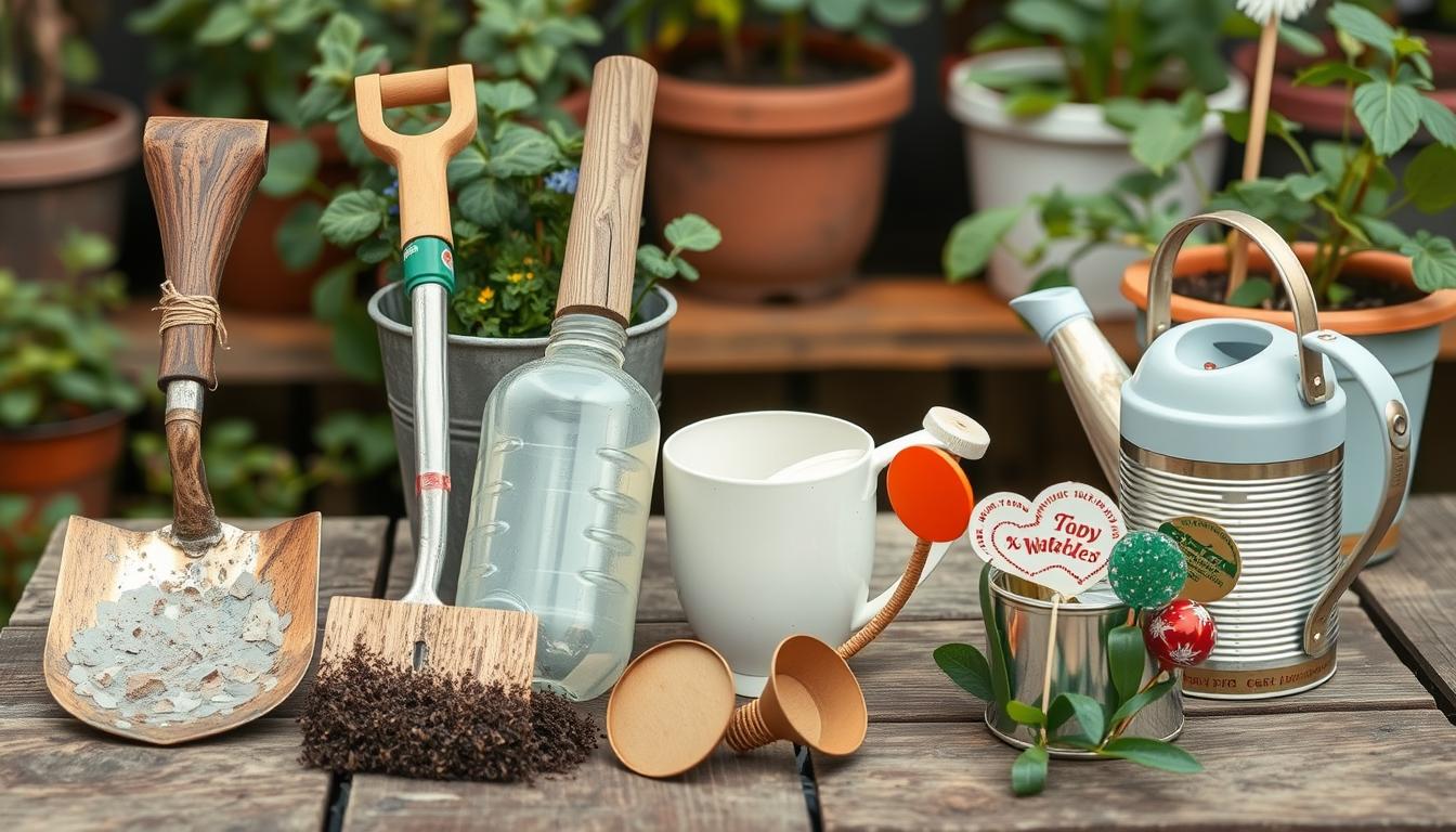 DIY gardening tools from recycled materials