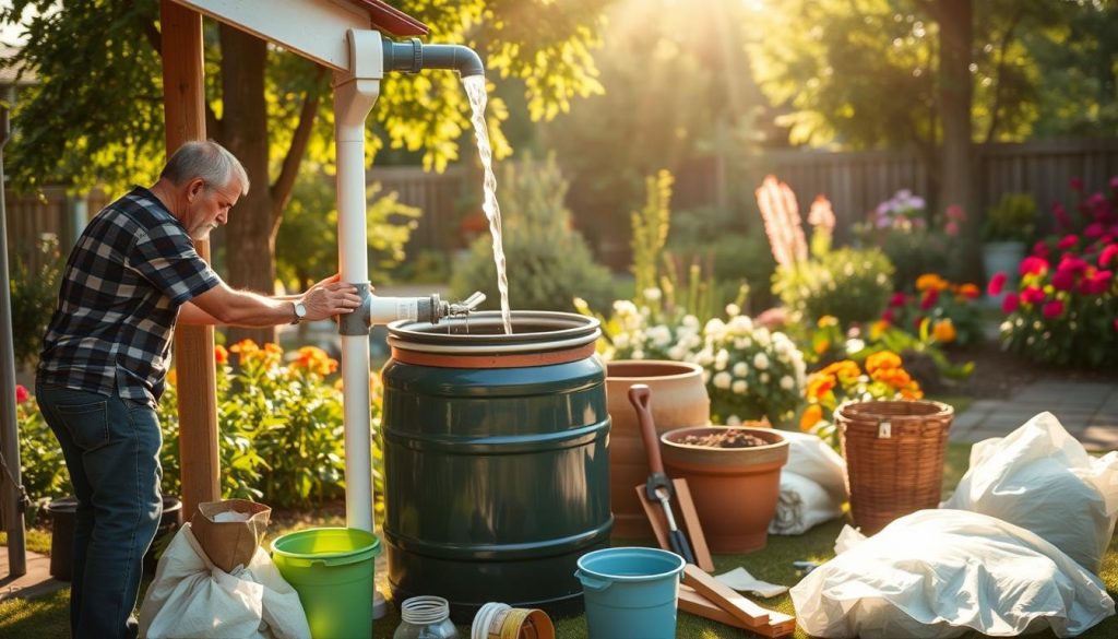 Rain barrel installation