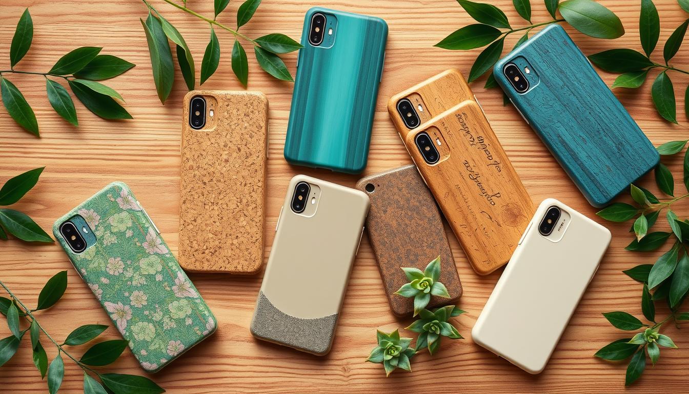 Recycled or biodegradable phone cases