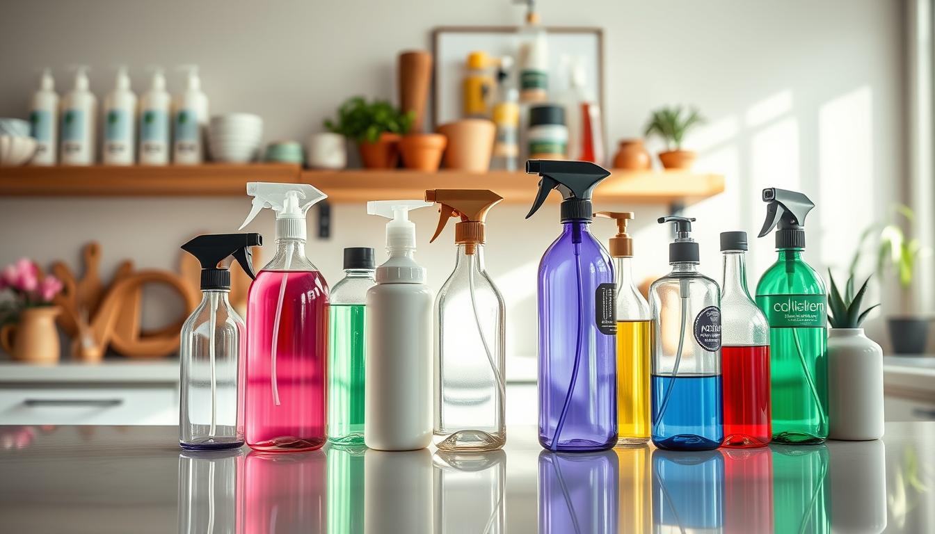 Refillable cleaning sprays