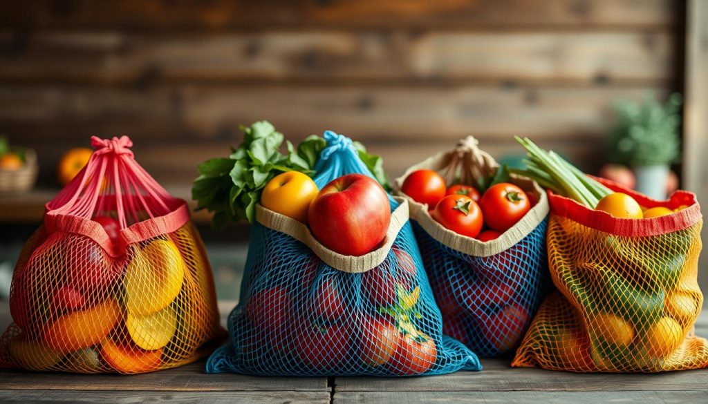 Reusable mesh produce bags