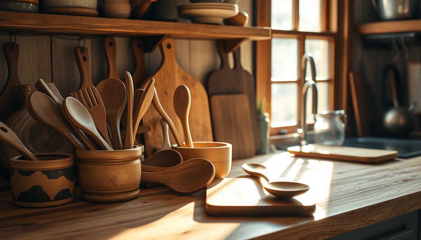 Wooden or bamboo utensils