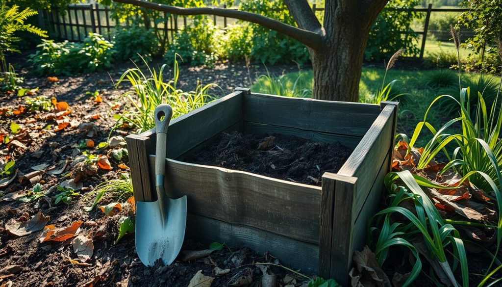 compost bin setup