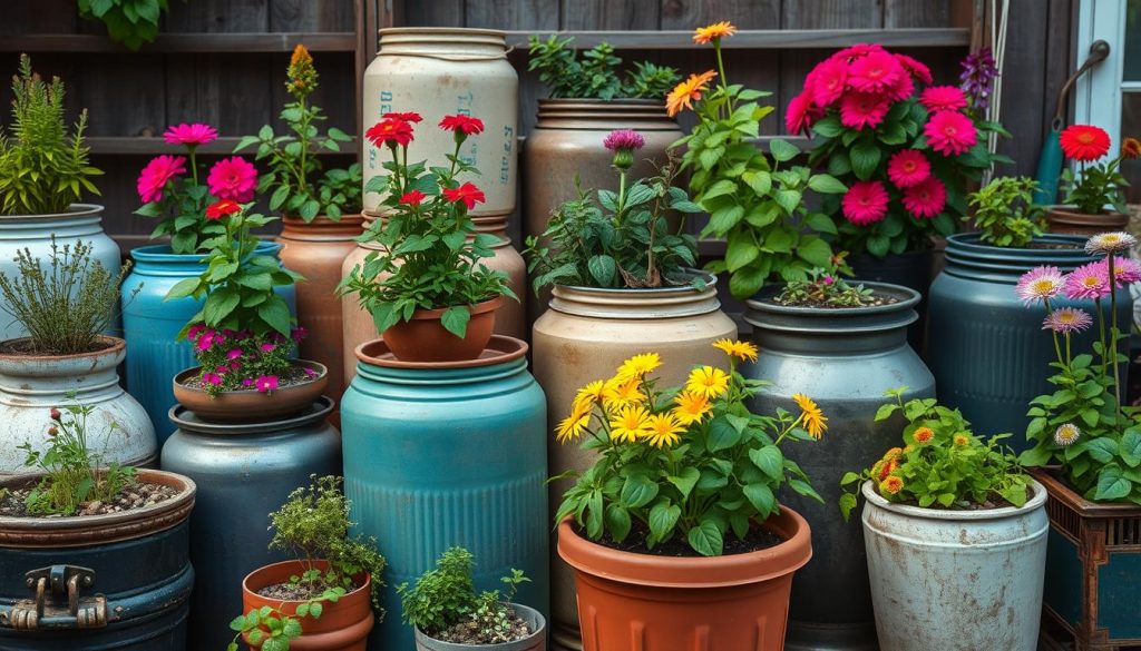 DIY recycled container gardens maintenance