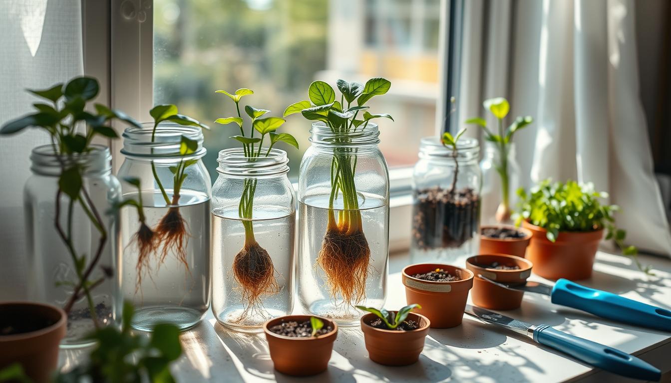 Propagating plants from cuttings