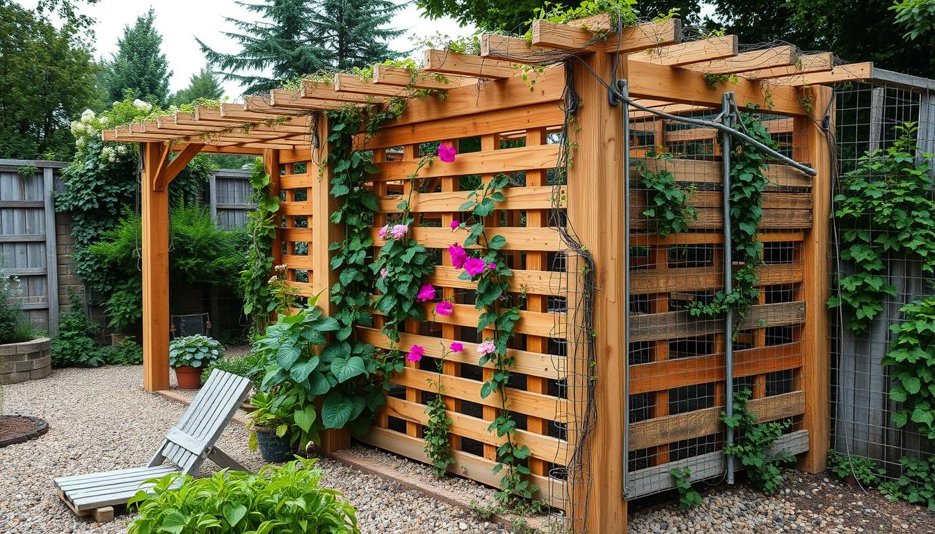 Upcycled trellis and support structures