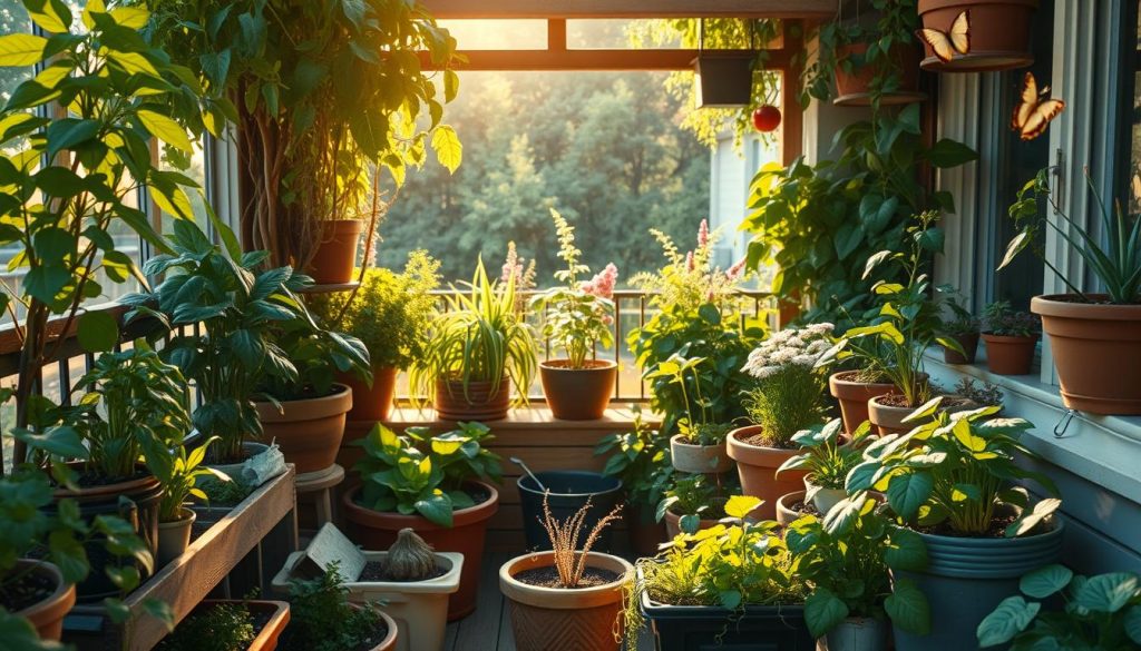 eco-friendly balcony garden