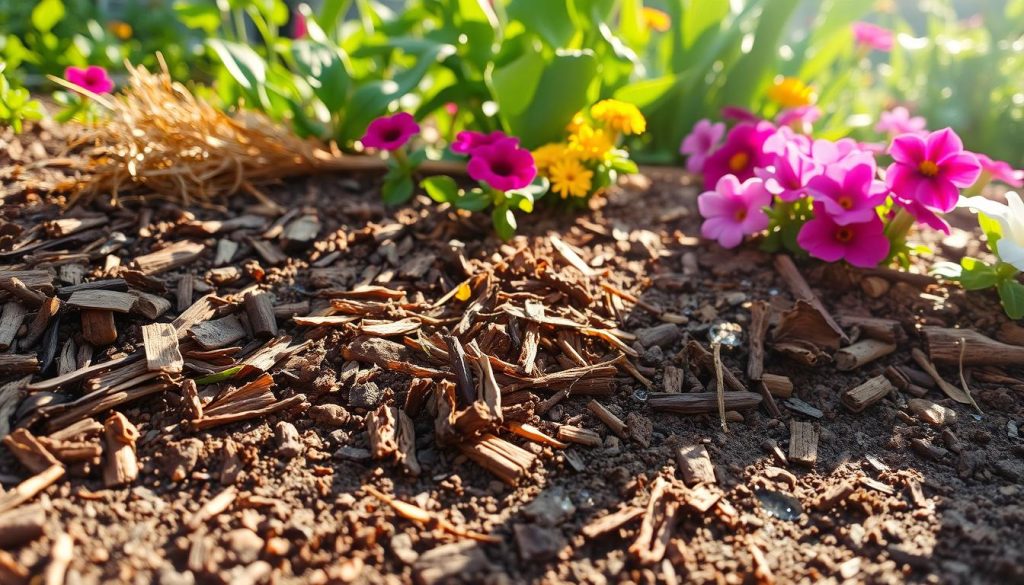 mulch to reduce water usage