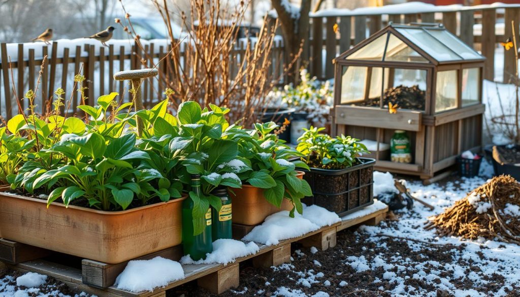 reducing waste in winter gardening