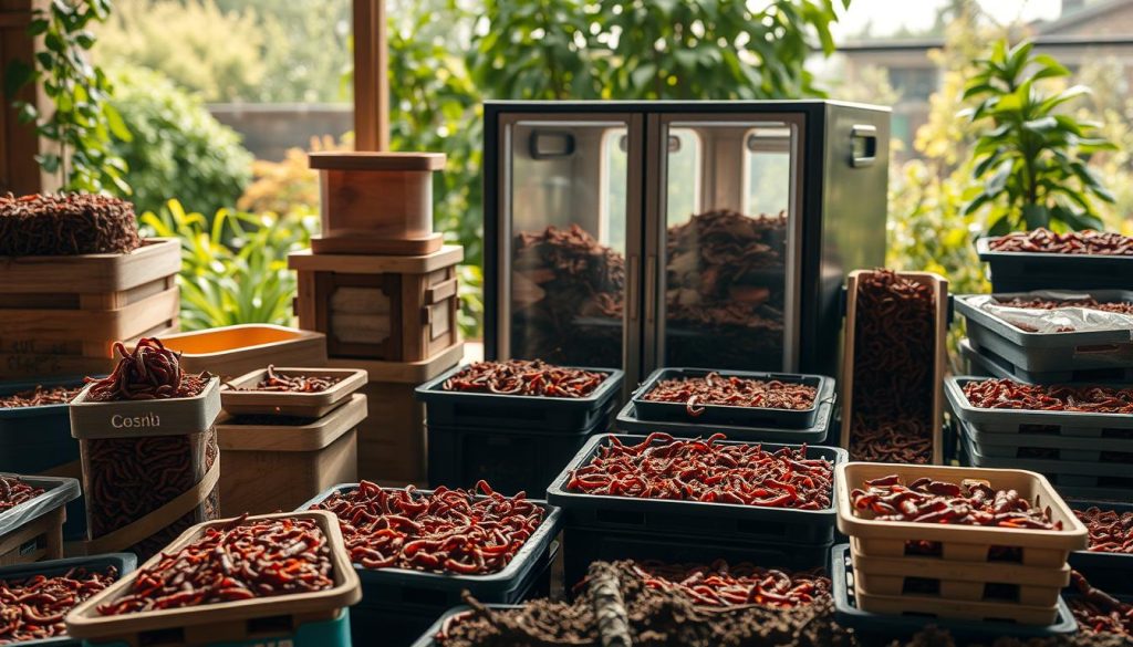 DIY and commercial vermicomposting systems for composting with worms