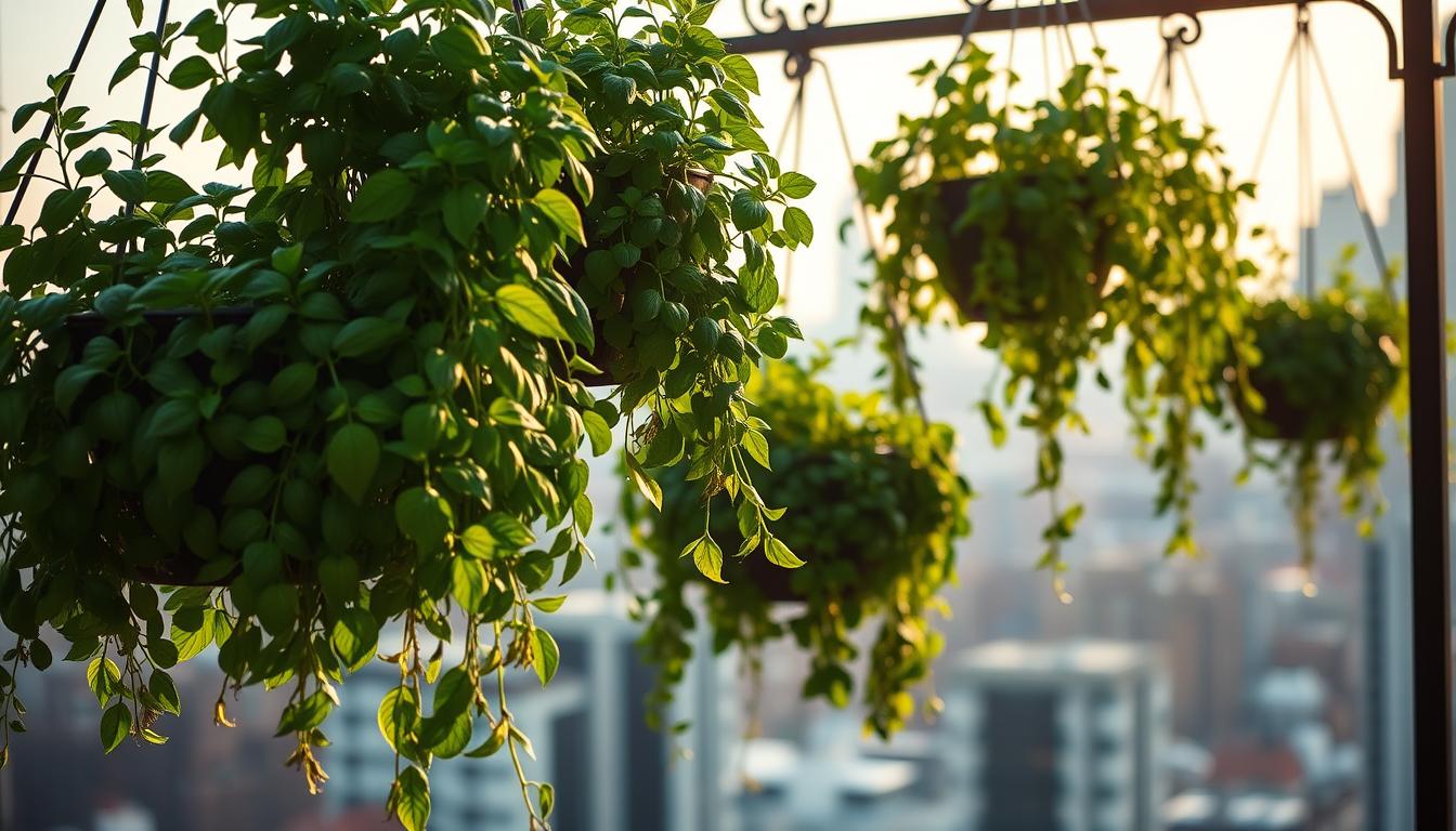 Hanging herb gardens