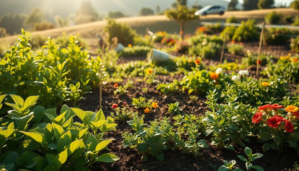 Natural microclimates in garden landscape