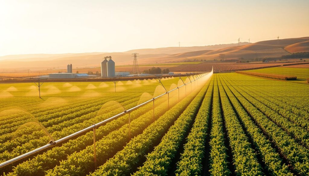automated irrigation systems on large commercial farm