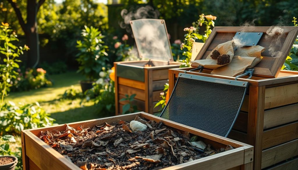 composting process with bin systems