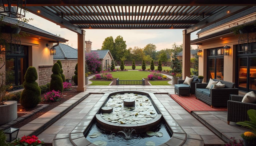 contemporary and traditional patio garden styles