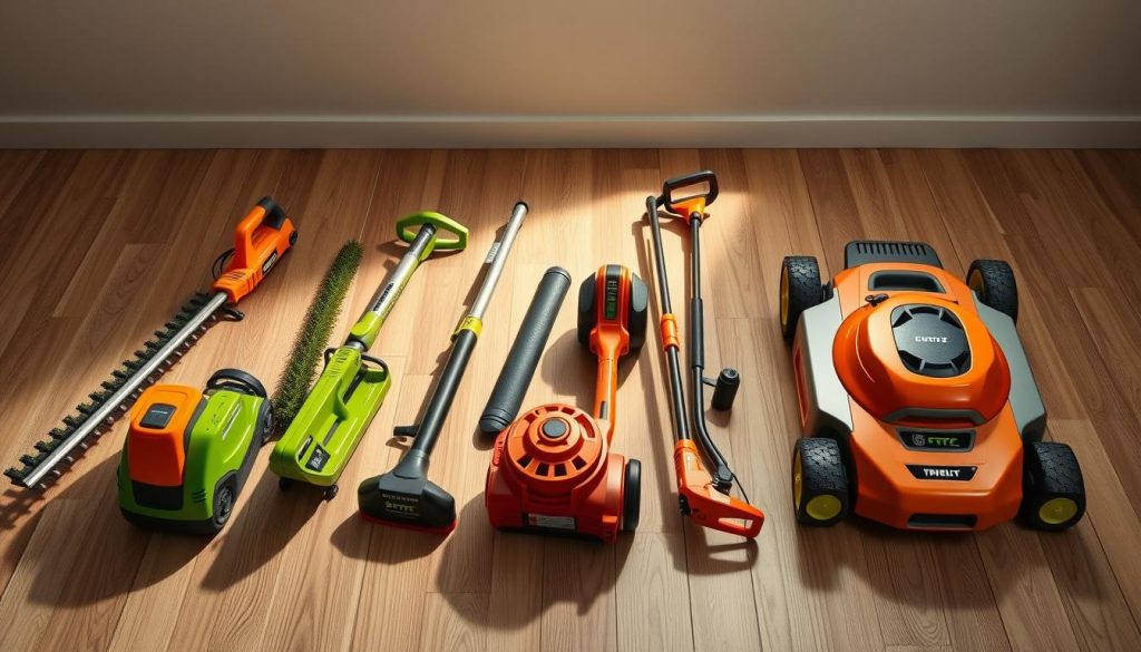 cordless electric garden tools lineup