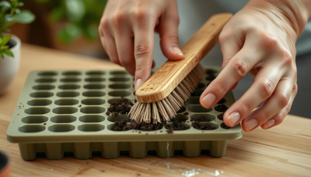 eco-friendly seed starting trays cleaning techniques