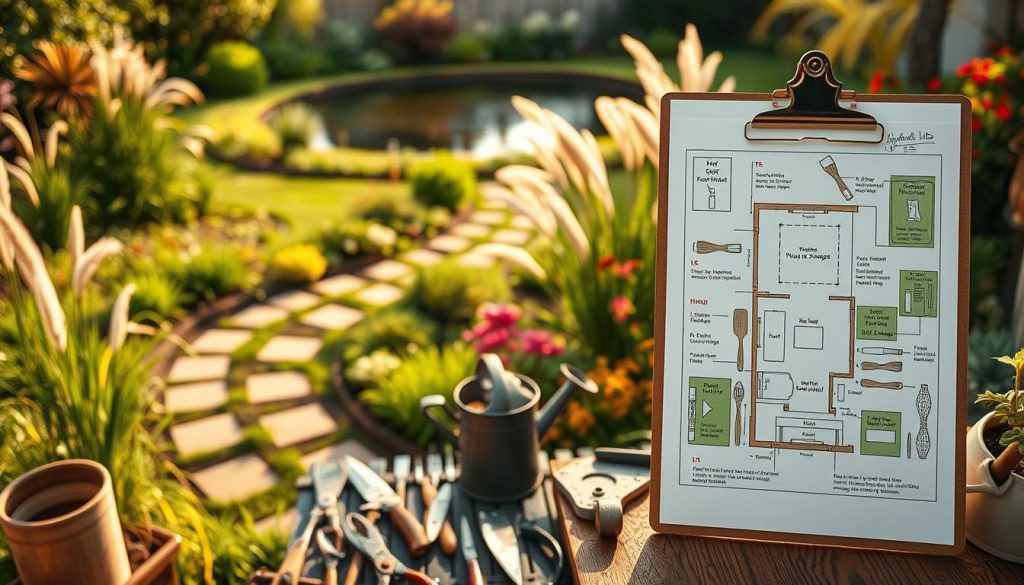 garden layout assessment for time-saving tools