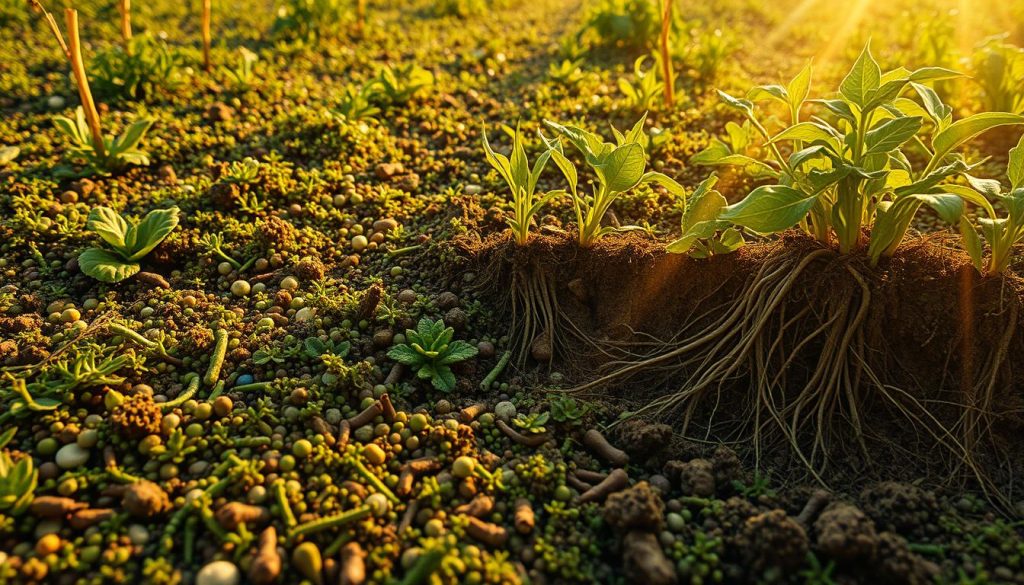 healthy soil microbiome supporting sustainable agriculture