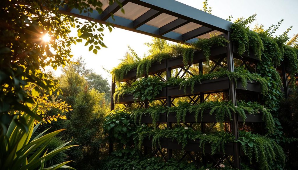 outdoor living wall structural support system