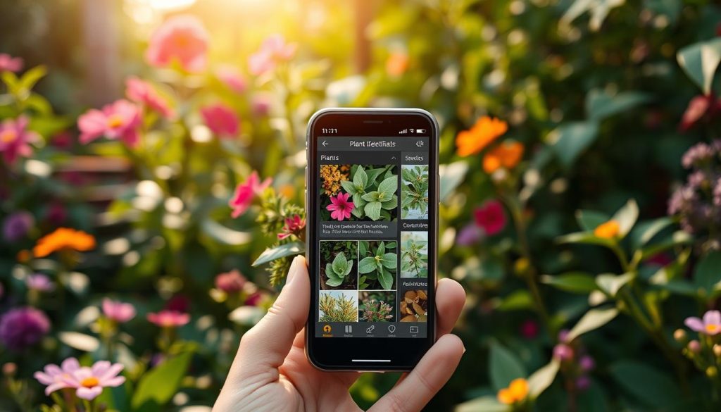 plant identification apps on smartphone