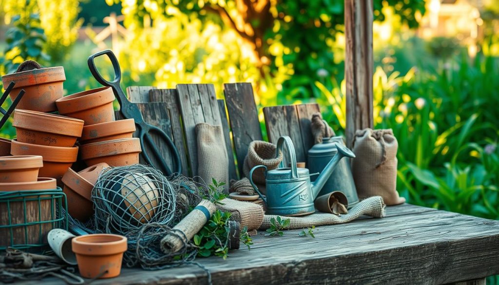 recycled garden materials collection