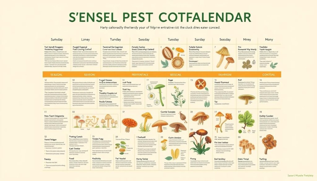 seasonal pest control calendar for fungal diseases prevention