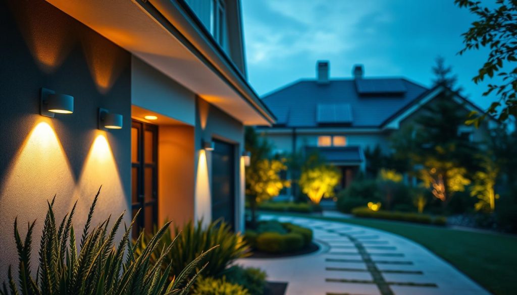 solar-powered safety lighting for home security