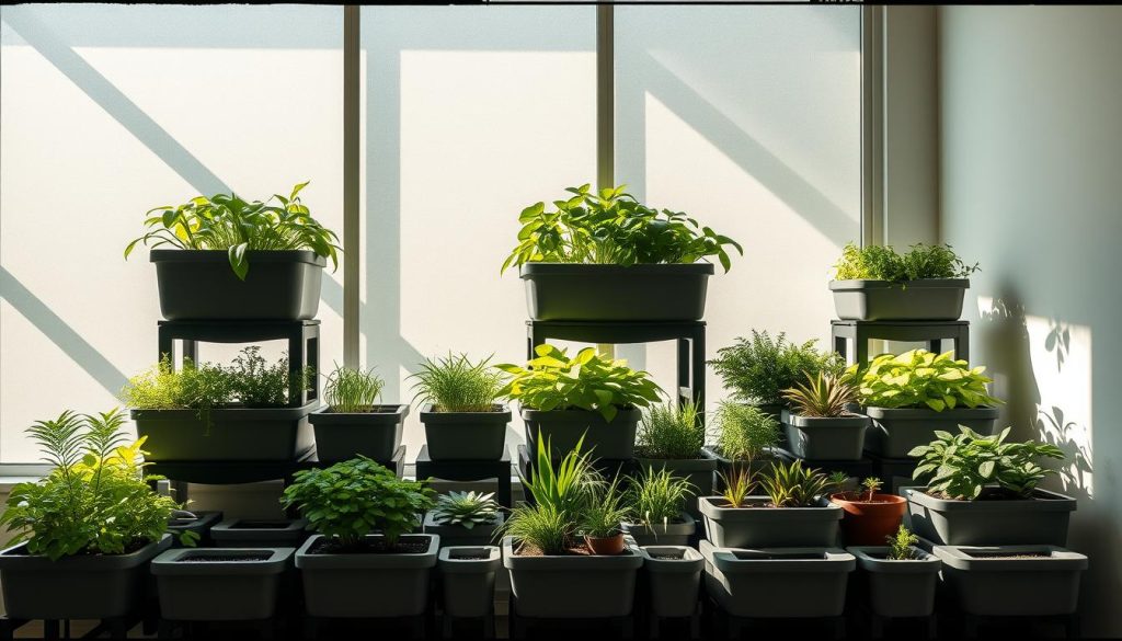 stackable planters light exposure analysis