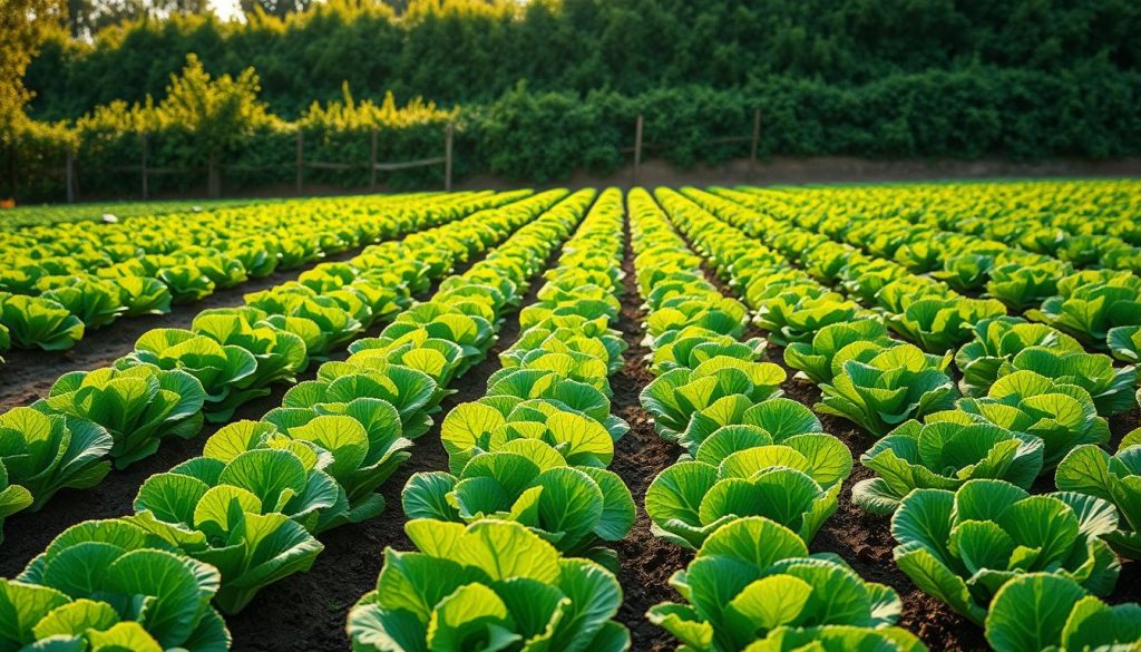 staggered sowing of lettuce in garden beds