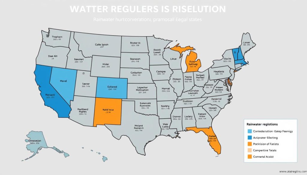 state rainwater harvesting regulations map