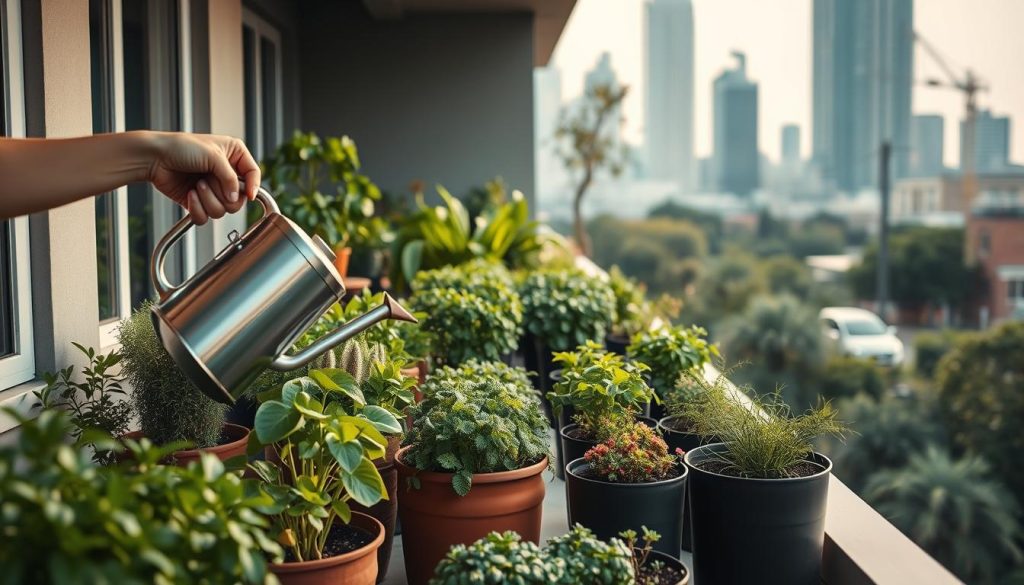 urban gardening watering techniques
