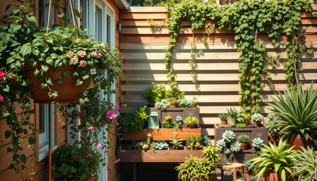 vertical small space gardening techniques for patios