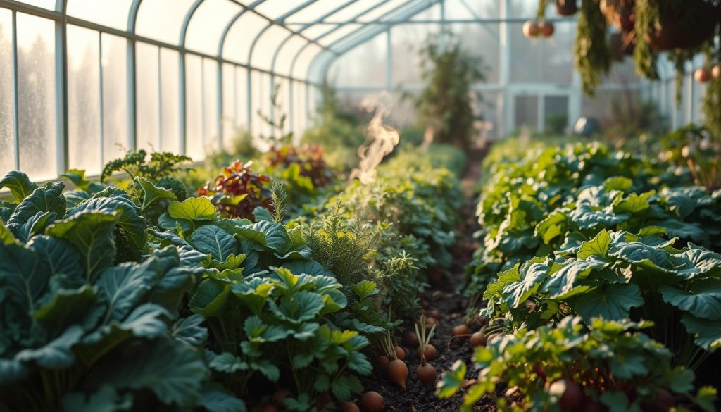 winter greenhouse vegetables for season extension